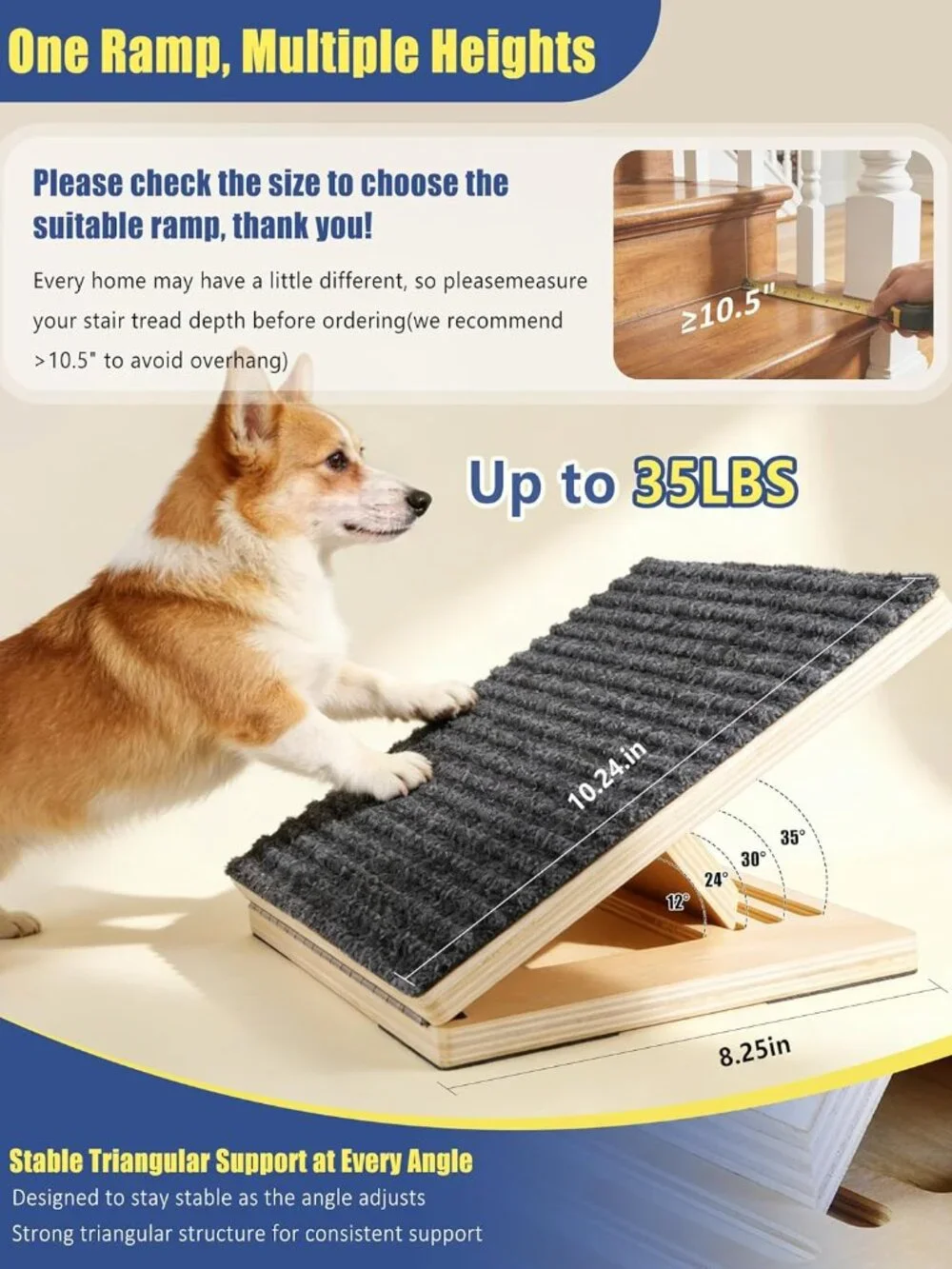 Pet Stair Ramp for Small Dogs, 4 Pack